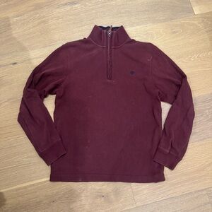 Timberland Maroon 1/4 Zip Sweater